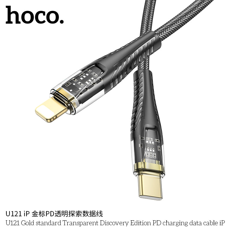 HD_SYNC:U121 Gold standard Transparent Discovery Edition 60W charging data cable Type-C to Type-C