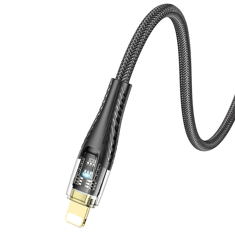 HD_SYNC:U121 Gold standard Transparent Discovery Edition 60W charging data cable Type-C to Type-C