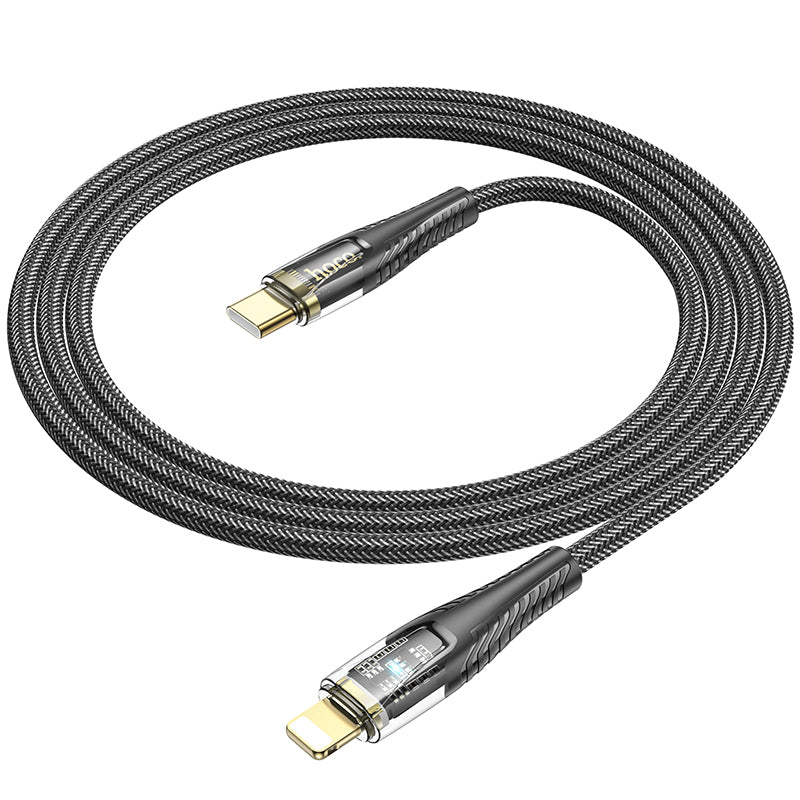 HD_SYNC:U121 Gold standard Transparent Discovery Edition 60W charging data cable Type-C to Type-C