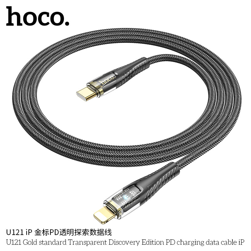 HD_SYNC:U121 Gold standard Transparent Discovery Edition 60W charging data cable Type-C to Type-C
