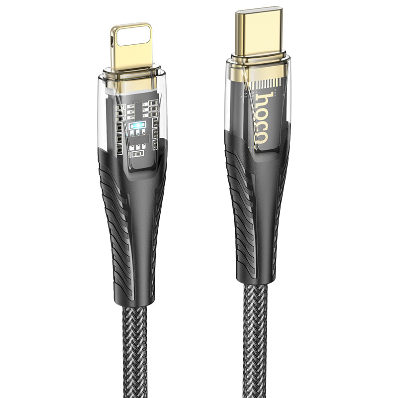 HD_SYNC:U121 Gold standard Transparent Discovery Edition PD charging data cable iP