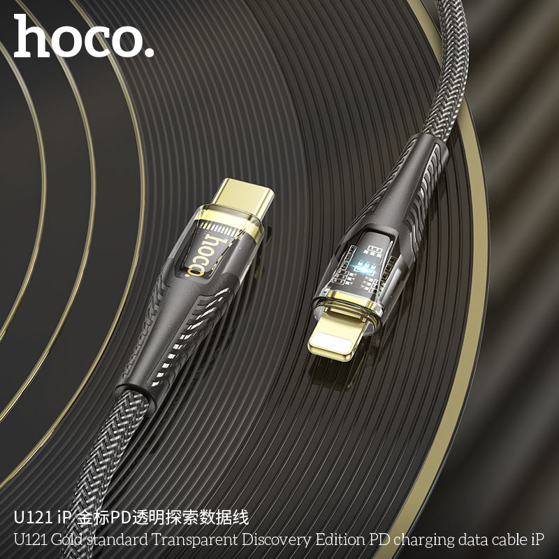 HD_SYNC:U121 Gold standard Transparent Discovery Edition 60W charging data cable Type-C to Type-C