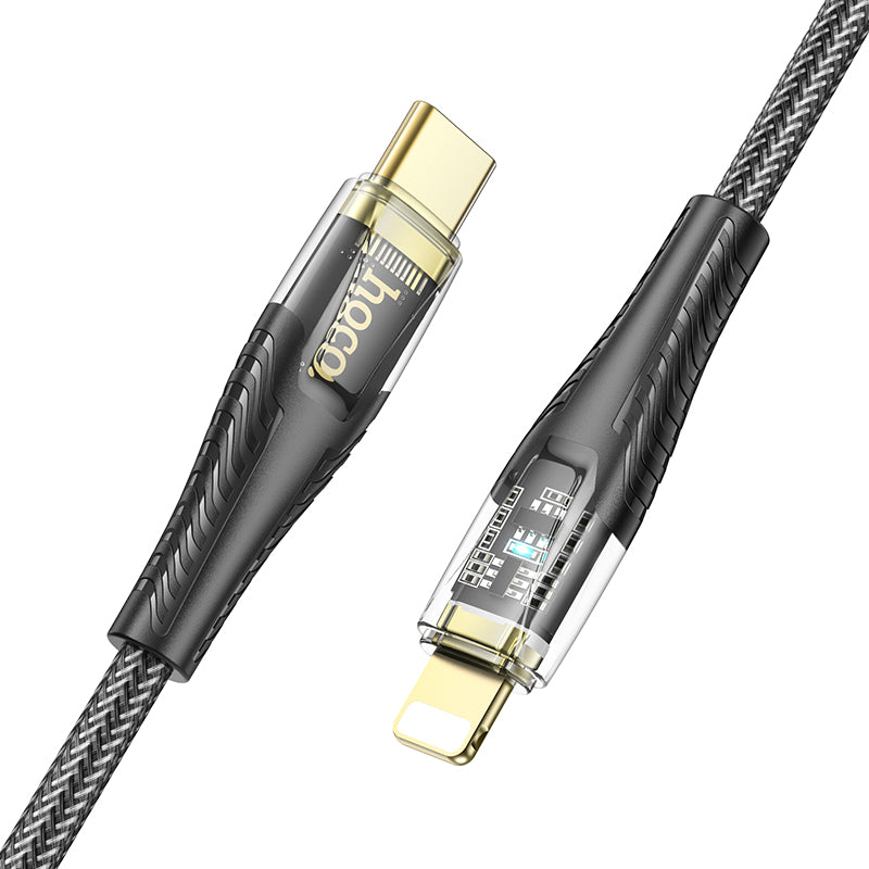 HD_SYNC:U121 Gold standard Transparent Discovery Edition 60W charging data cable Type-C to Type-C