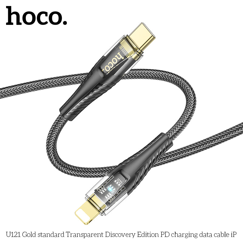 HD_SYNC:U121 Gold standard Transparent Discovery Edition 60W charging data cable Type-C to Type-C