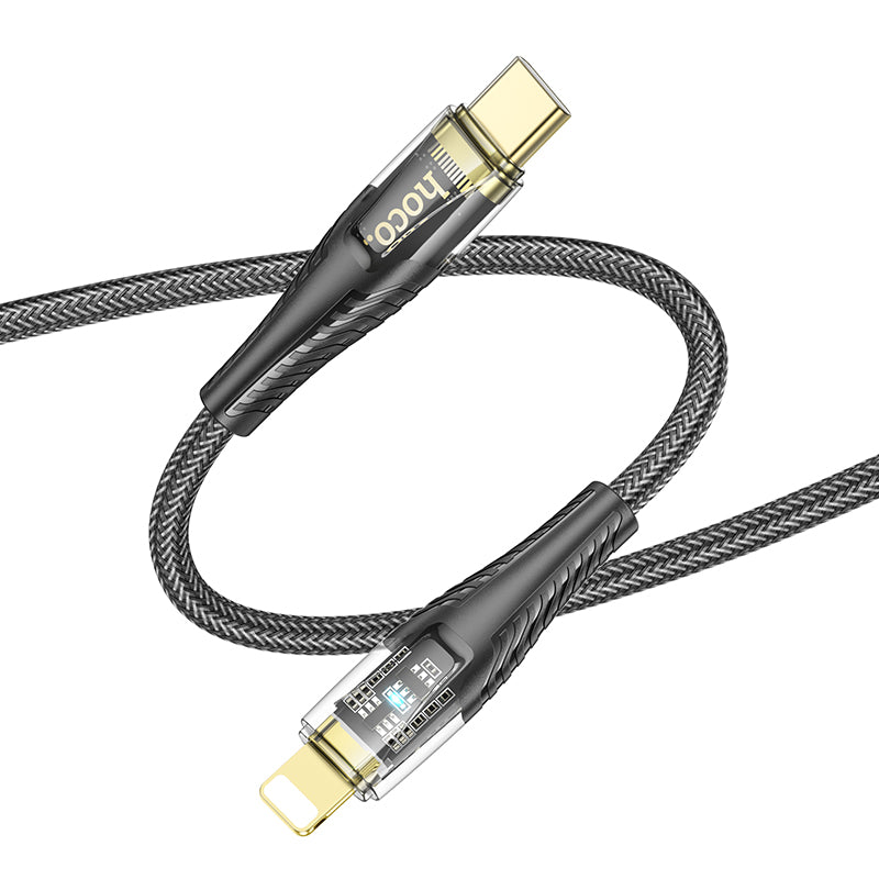 HD_SYNC:U121 Gold standard Transparent Discovery Edition 60W charging data cable Type-C to Type-C