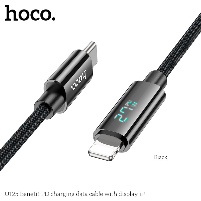 HD_SYNC:U125 Benefit 100W charging data cable with display Type-C to Type-C