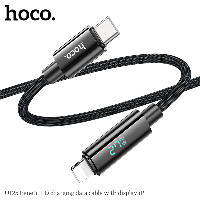 HD_SYNC:U125 Benefit PD charging data cable with display iP