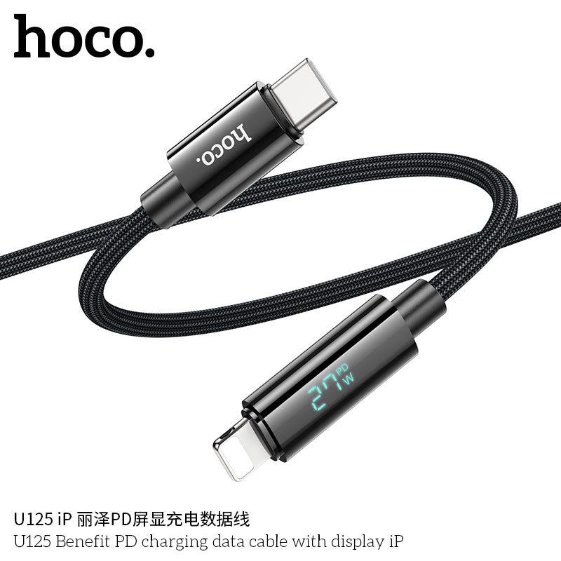 HD_SYNC:U125 Benefit PD charging data cable with display iP