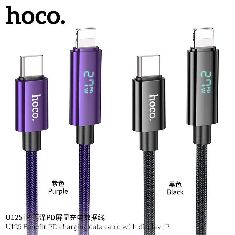HD_SYNC:U125 Benefit PD charging data cable with display iP