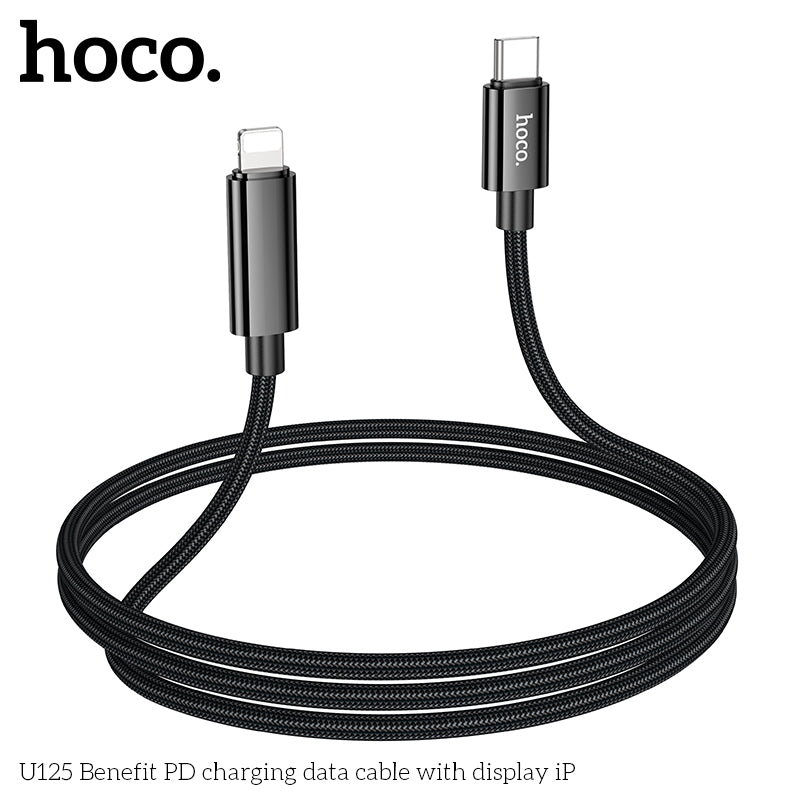 HD_SYNC:U125 Benefit 100W charging data cable with display Type-C to Type-C