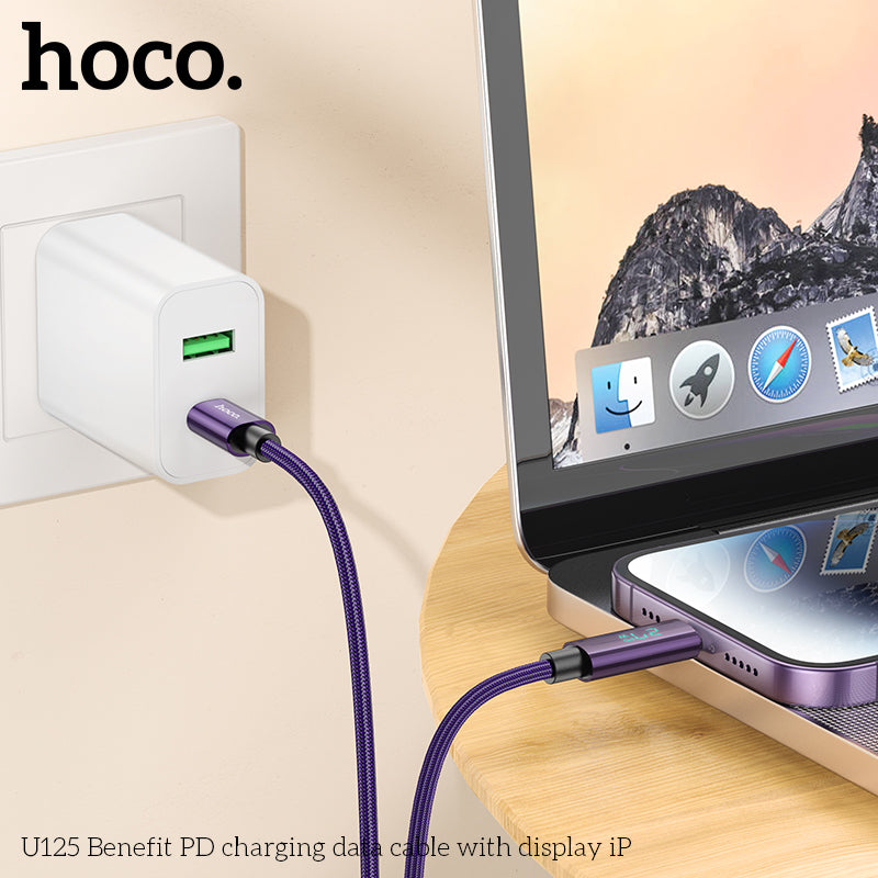 HD_SYNC:U125 Benefit PD charging data cable with display iP