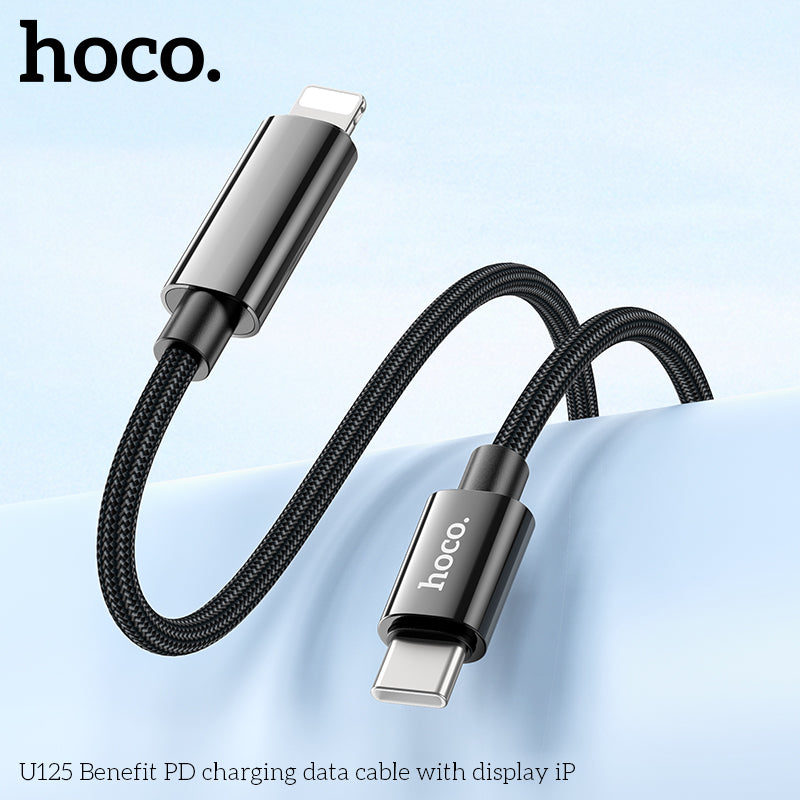 HD_SYNC:U125 Benefit PD charging data cable with display iP