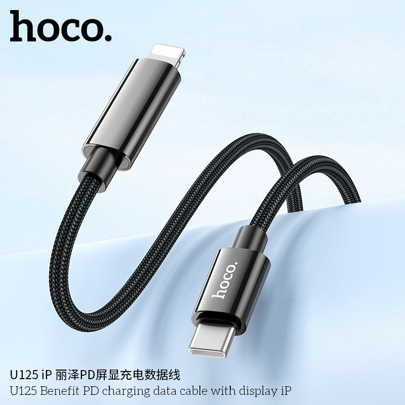 HD_SYNC:U125 Benefit PD charging data cable with display iP