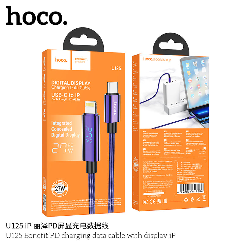 HD_SYNC:U125 Benefit 5A charging data cable with display Type-C