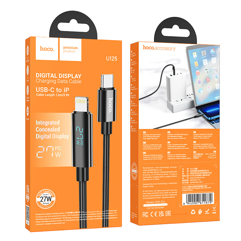 HD_SYNC:U125 Benefit 5A charging data cable with display Type-C