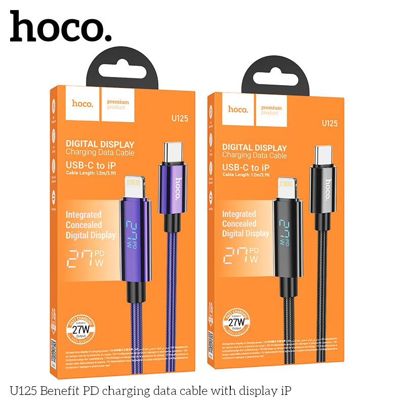 HD_SYNC:U125 Benefit 5A charging data cable with display Type-C