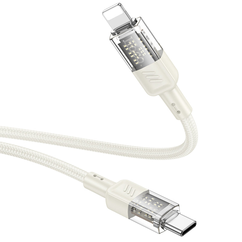 HD_SYNC:U129 Spirit PD transparent charging data cable iP