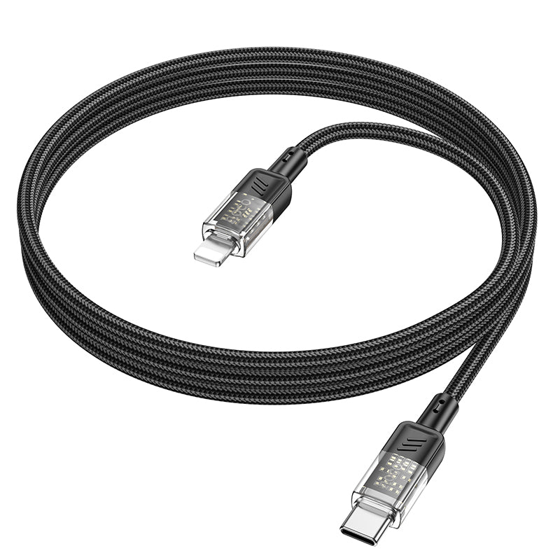 HD_SYNC:U129 Spirit PD transparent charging data cable iP