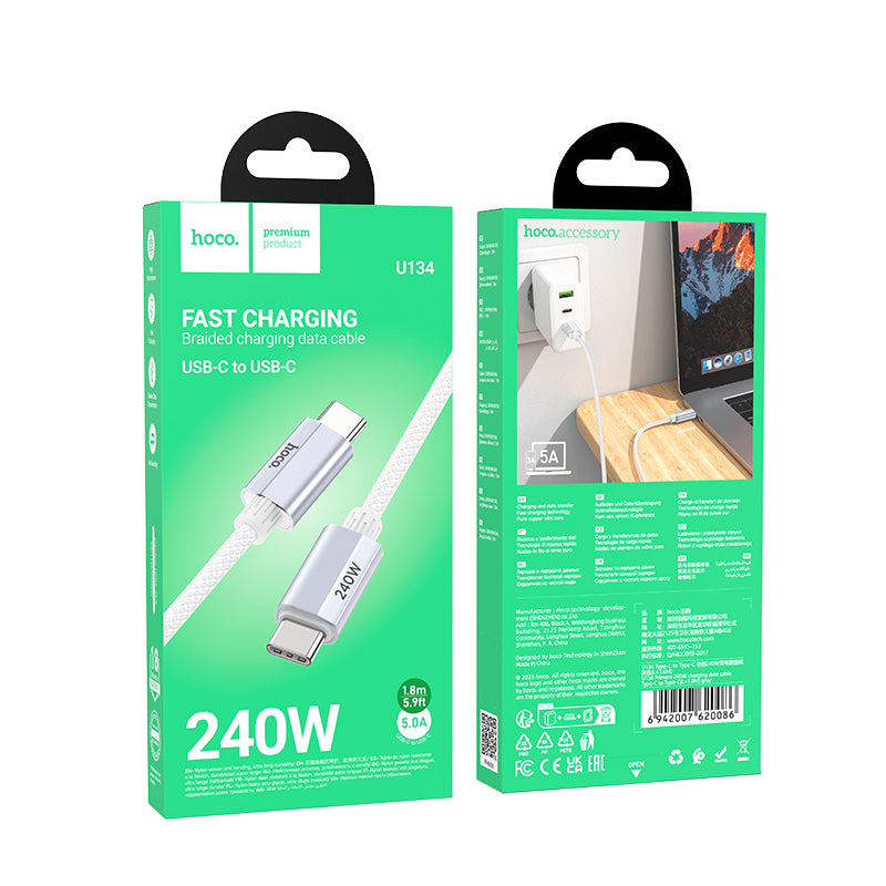 HD_SYNC:U134 Primero 240W charging data cable Type-C to Type-C(L=1.8M)