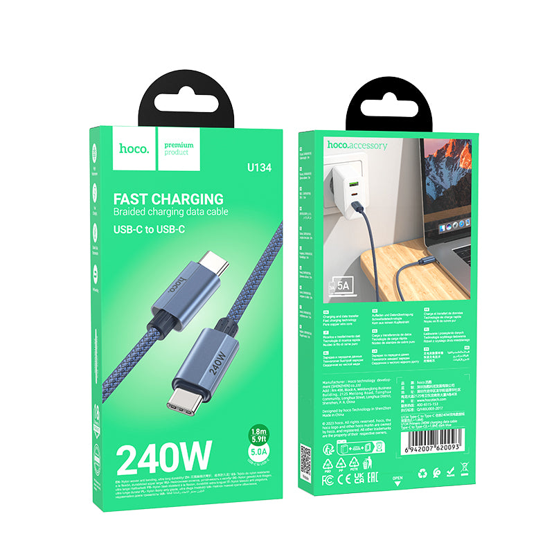 HD_SYNC:U134 Primero 240W charging data cable Type-C to Type-C(L=1.8M)