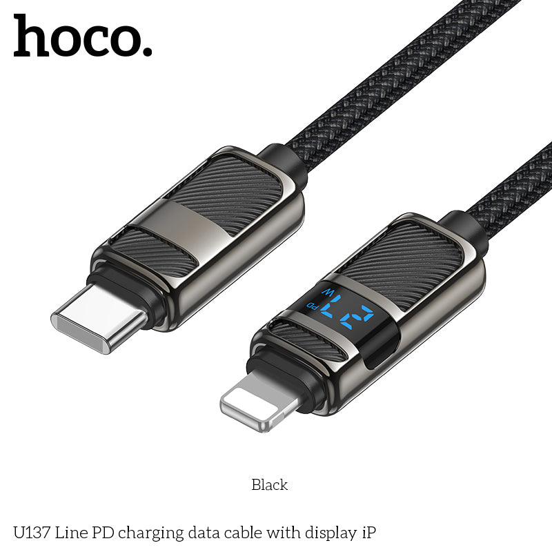 HD_SYNC:U137 5A Line charging data cable with display Type-C