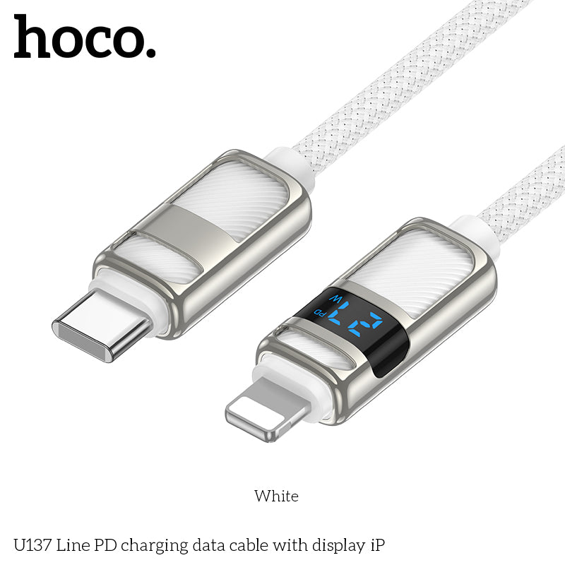 HD_SYNC:U137 Line PD charging data cable with display iP