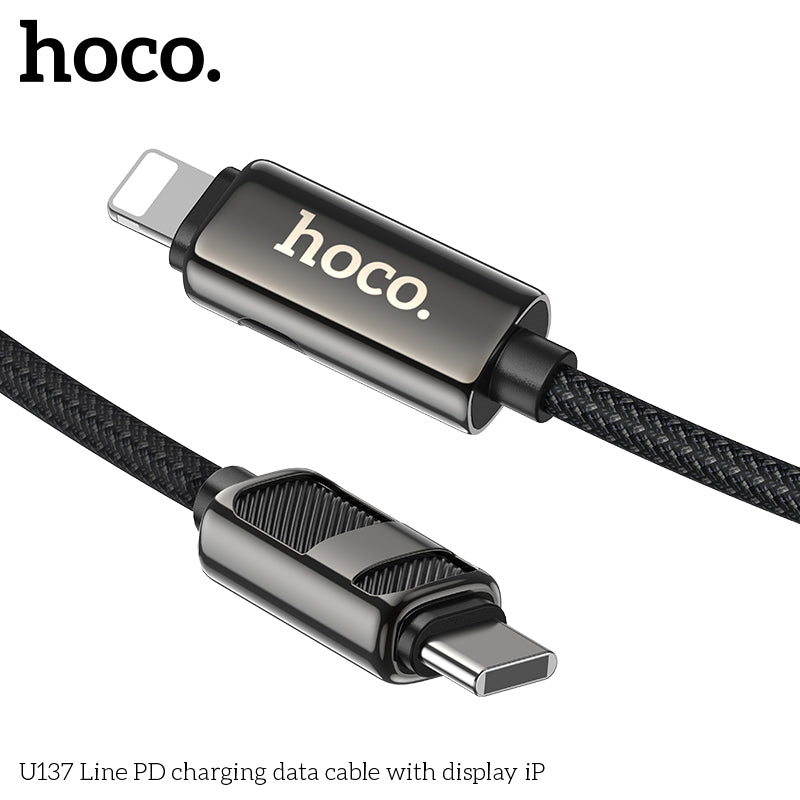 HD_SYNC:U137 5A Line charging data cable with display Type-C