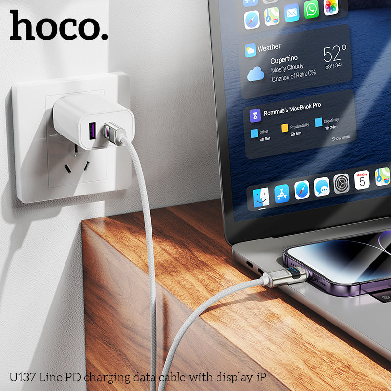 HD_SYNC:U137 Line 60W charging data cable with display C to C