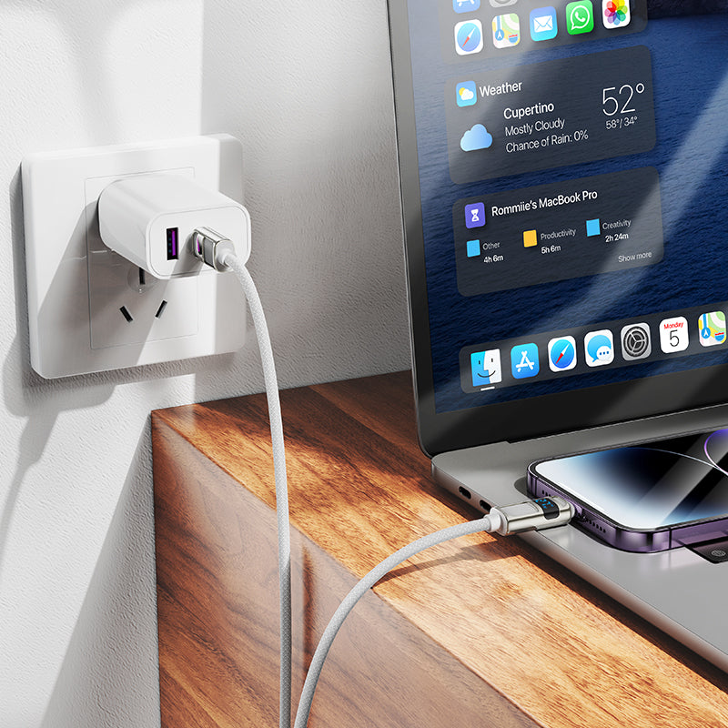 HD_SYNC:U137 Line PD charging data cable with display iP