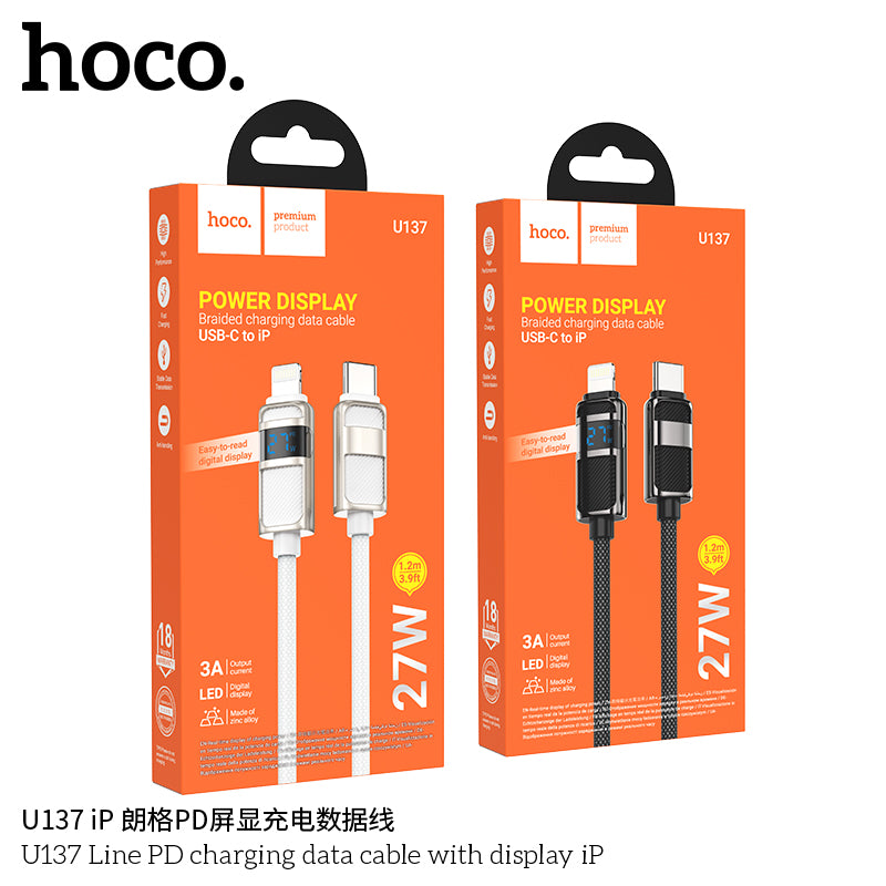 HD_SYNC:U137 Line PD charging data cable with display iP