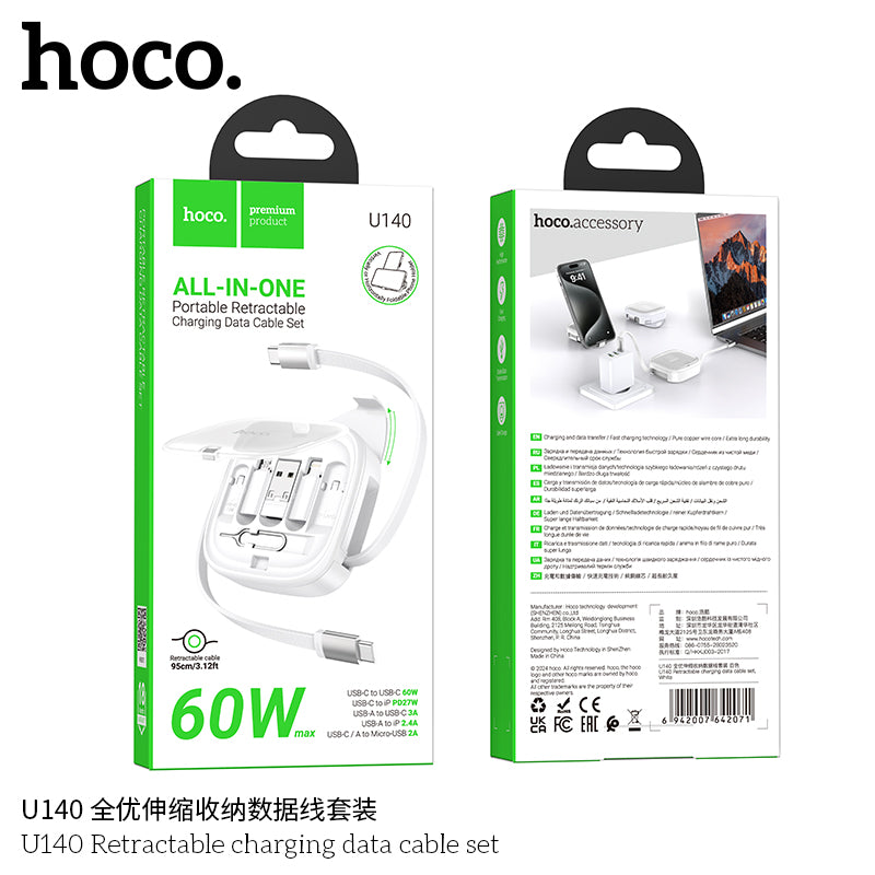 HD_SYNC:U140 Retractable charging data cable set