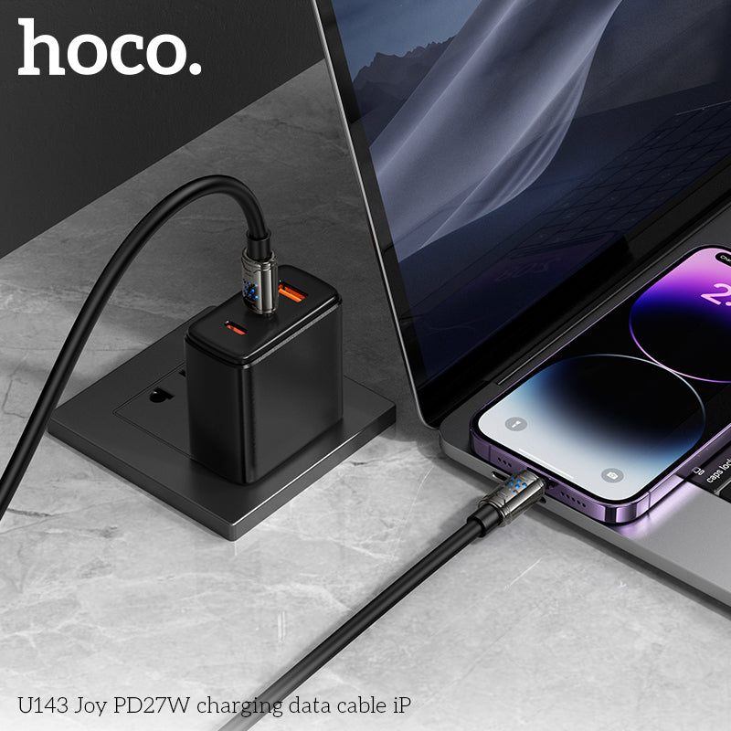 HD_SYNC:U143 Joy 240W 4-in-1 charging data cable USB/C to iP/C