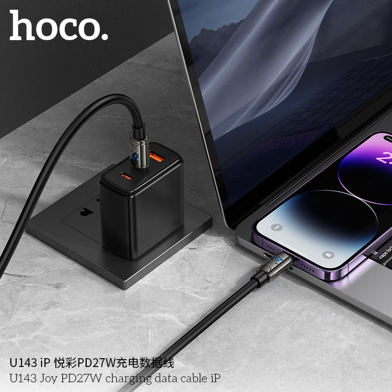 HD_SYNC:U143 Joy 240W 4-in-1 charging data cable USB/C to iP/C
