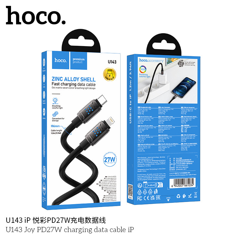 HD_SYNC:U143 Joy 240W 4-in-1 charging data cable USB/C to iP/C