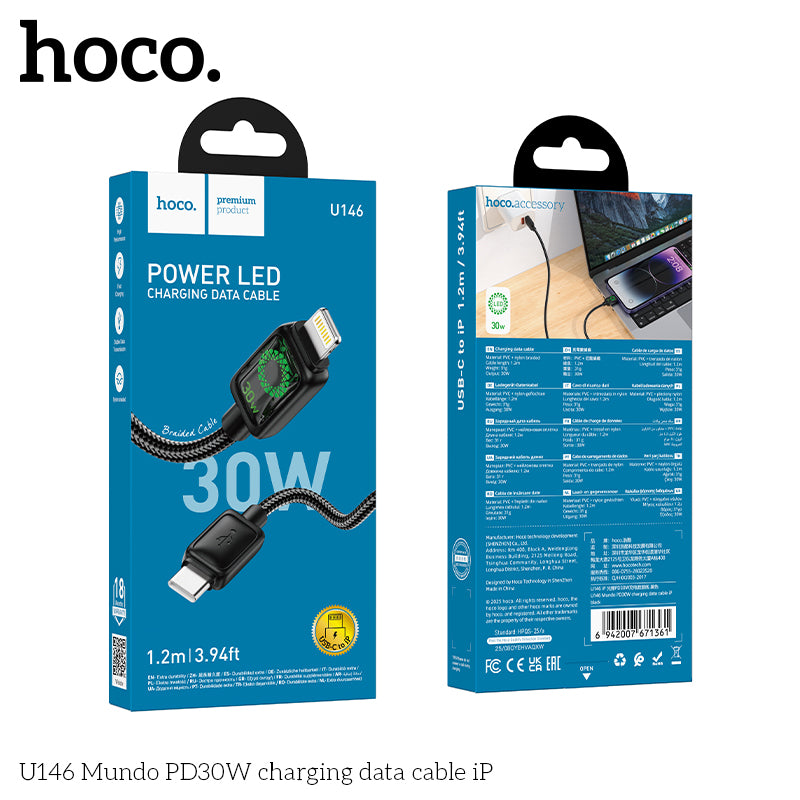 HD_SYNC:U146 Mundo PD30W charging data cable iP