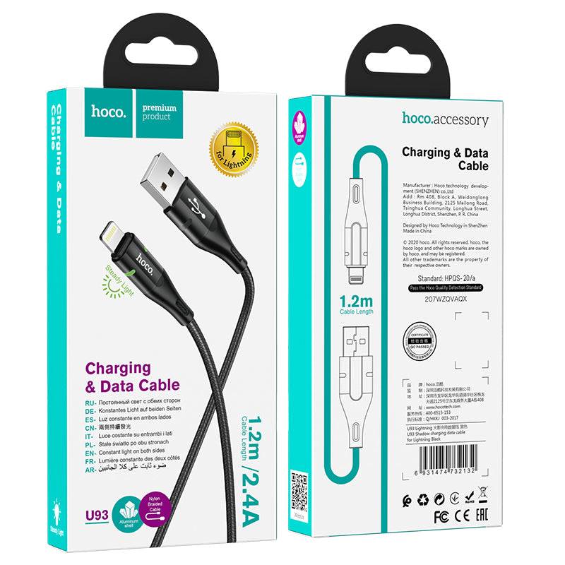HD_SYNC:U93 Shadow charging data cable for Type-C