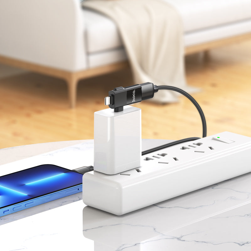 HD_SYNC:UA17 iP male/Type-C male to USB female two-in-one adapter