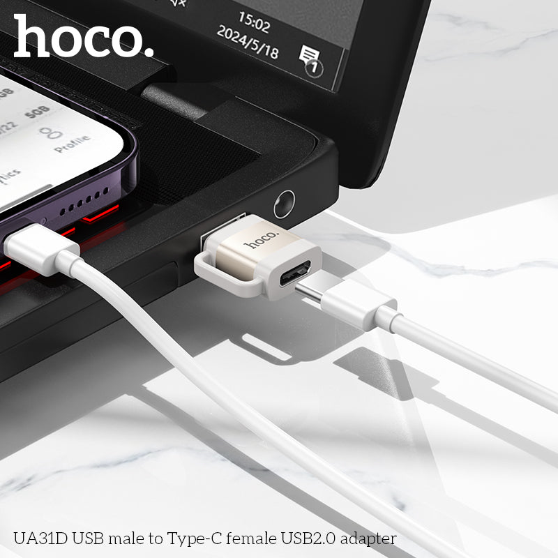 HD_SYNC:UA31D USB male to Type-C female USB2.0 adapter