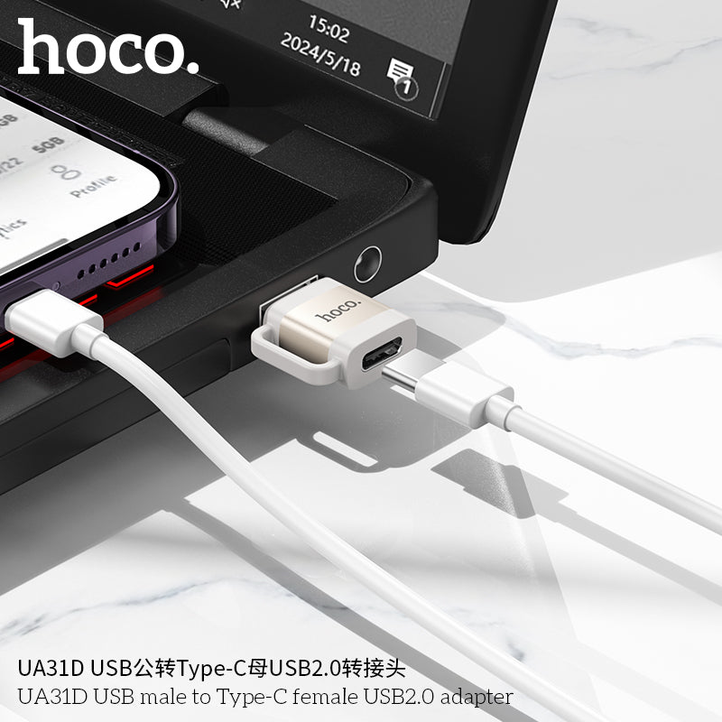 HD_SYNC:UA31D USB male to Type-C female USB2.0 adapter