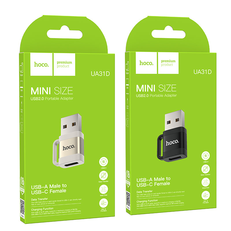 HD_SYNC:UA31D USB male to Type-C female USB2.0 adapter