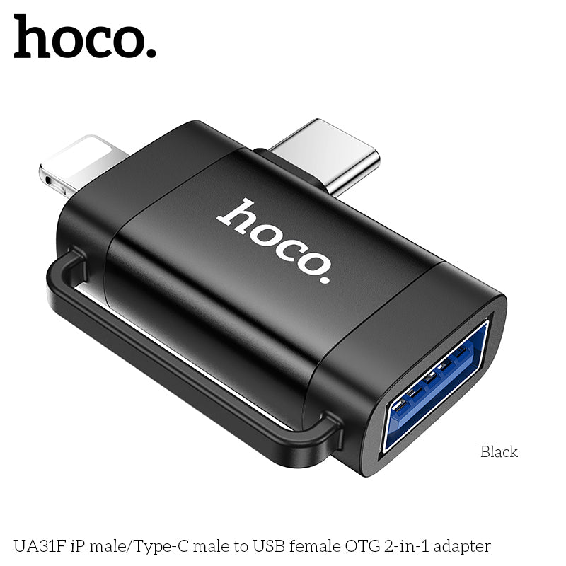 HD_SYNC:UA31F iP male/Type-C male to USB female OTG 2-in-1 adapter