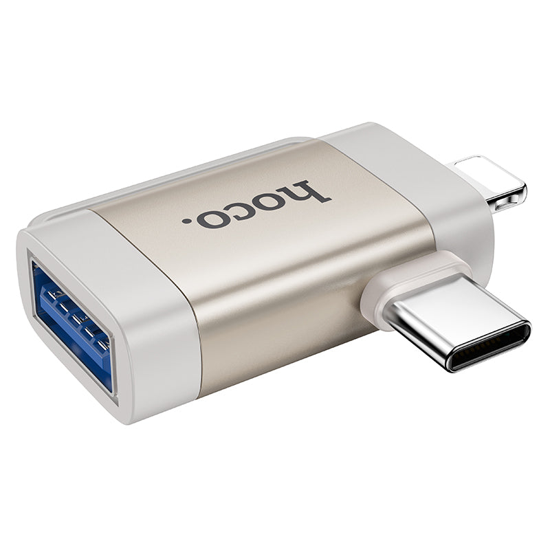 HD_SYNC:UA31F iP male/Type-C male to USB female OTG 2-in-1 adapter