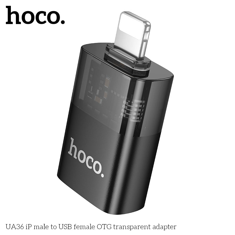 HD_SYNC:UA36 iP male to USB female OTG transparent adapter