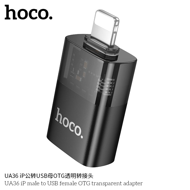 HD_SYNC:UA36 iP male to USB female OTG transparent adapter