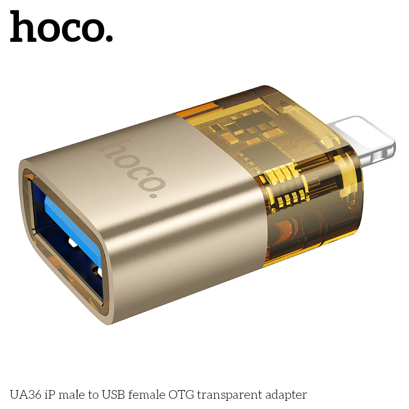 HD_SYNC:UA36 iP male to USB female OTG transparent adapter