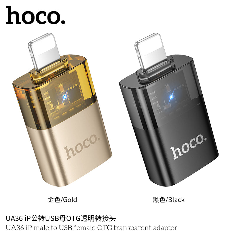 HD_SYNC:UA36 iP male to USB female OTG transparent adapter