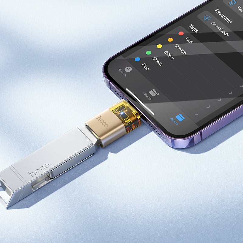 HD_SYNC:UA36 iP male to USB female OTG transparent adapter