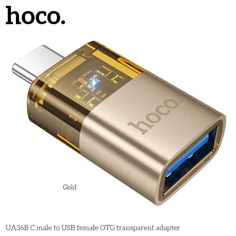 HD_SYNC:UA36B C male to USB female OTG transparent adapter
