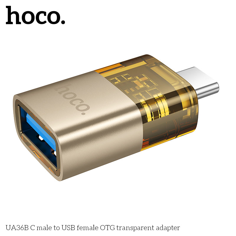 HD_SYNC:UA36B C male to USB female OTG transparent adapter