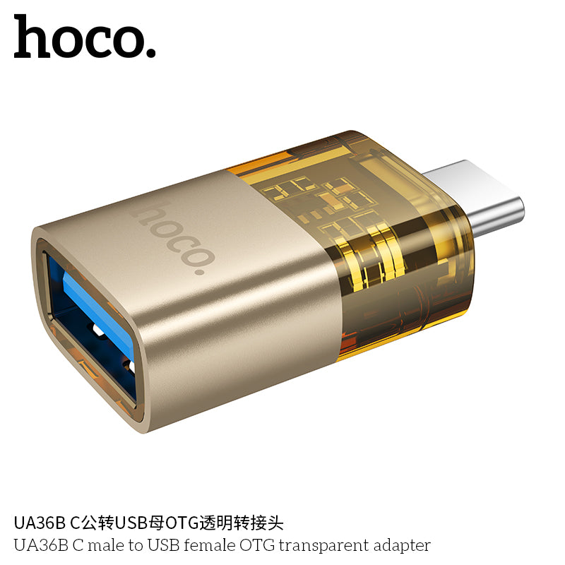HD_SYNC:UA36B C male to USB female OTG transparent adapter